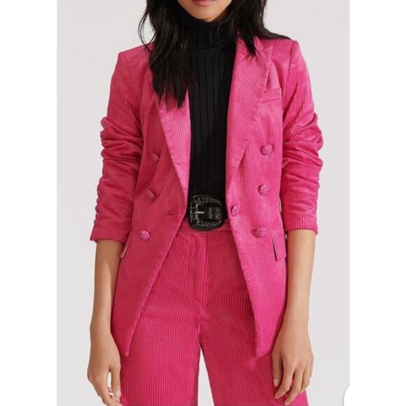 Veronica Beard Gaya Blazer Corduroy Miller‎ Hot Pink Size 2 Dickey Jacket - Picture 14 of 14